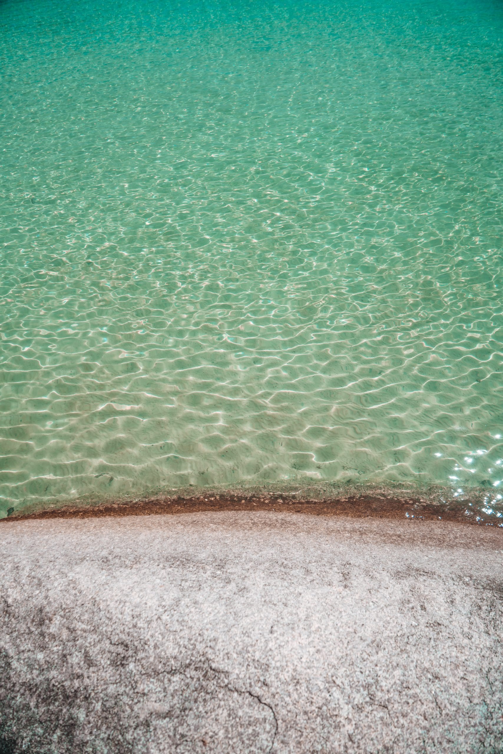 Clear shallow water off Koh Tao, flat enough to paddle or swim