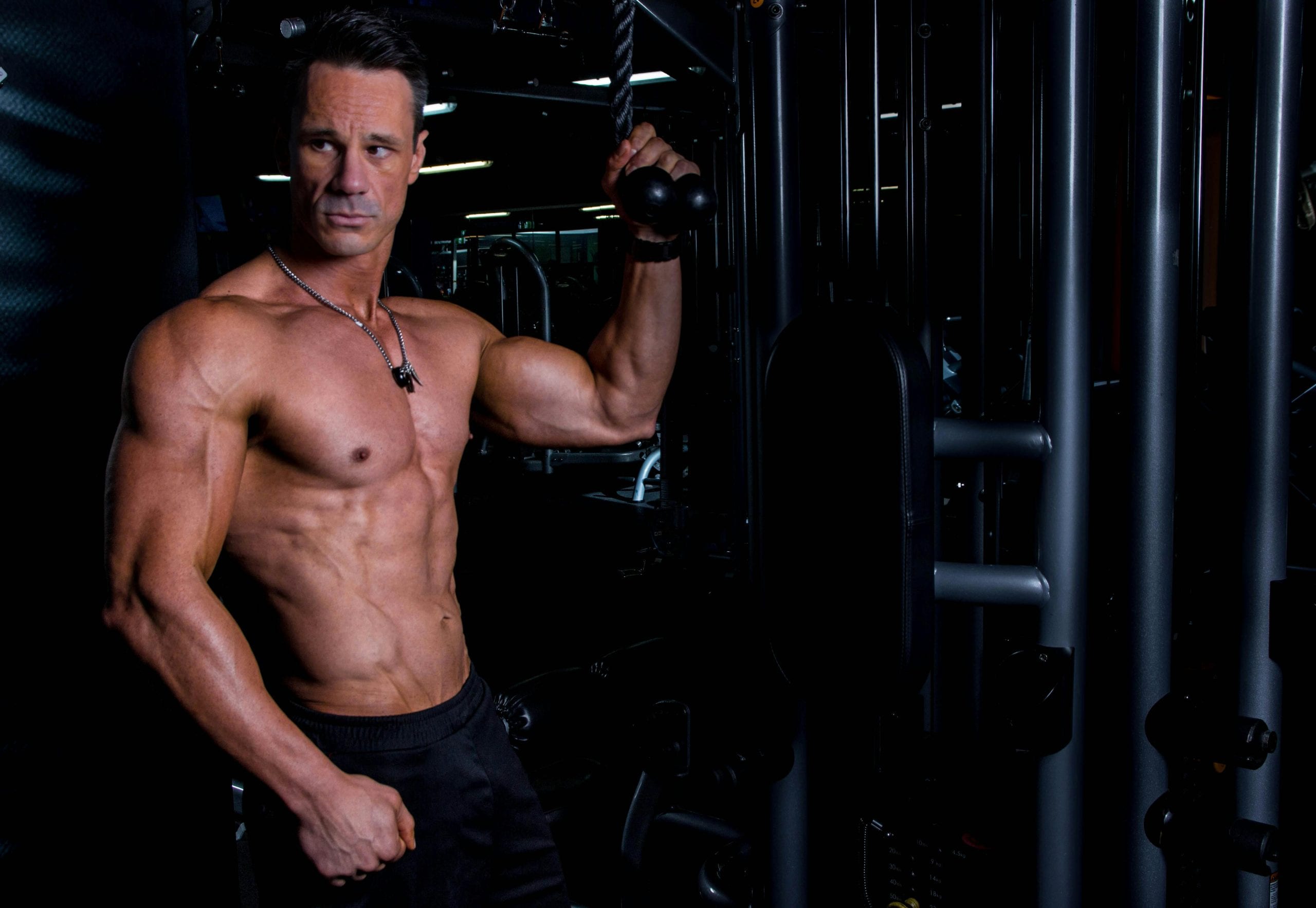 A Koh Tao gym floor, free weights and machines